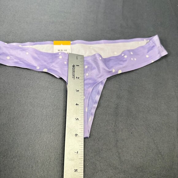 Lot Of 5 Auden Womens Size Med 8-10 Thong Bonded Edge Purple White Polka Dot New - Picture 10 of 10